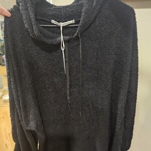 Black Cowl Neck Sweater Soft Knit Versatile